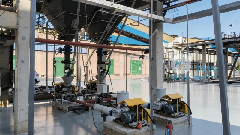 Sistema di trasporto pneumico per i polveri fini dei rifiuti edili