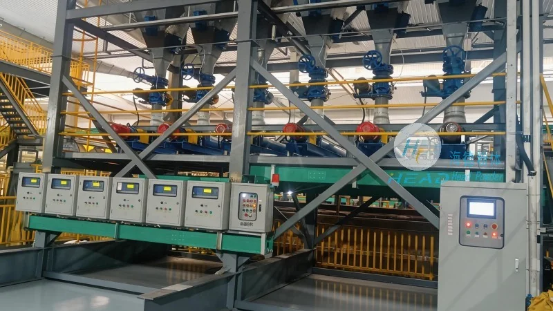 Sistema di trasporto pneumatico del polvere di carbone per la desulfurizzazione e la denitrificazione