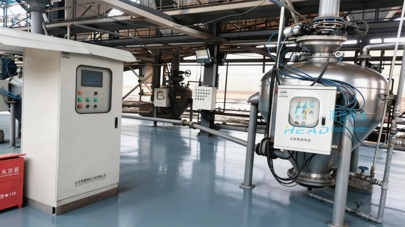Sistema di trasporto pneumatico per polvere di fango secco