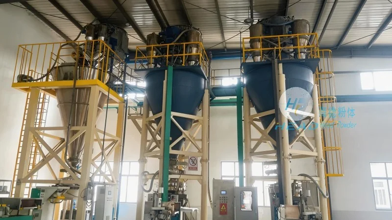 Progetto di trasporto pneumatico con polvere di fibra di vetro a Vietnam Hai Phong, con basso consumo