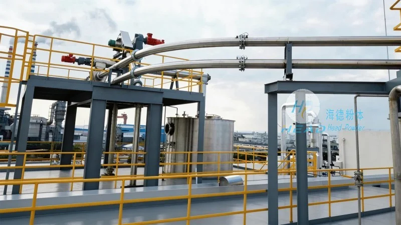 Progetto di trasporto pneumatico con polvere di carbonato di calcio a Battambang