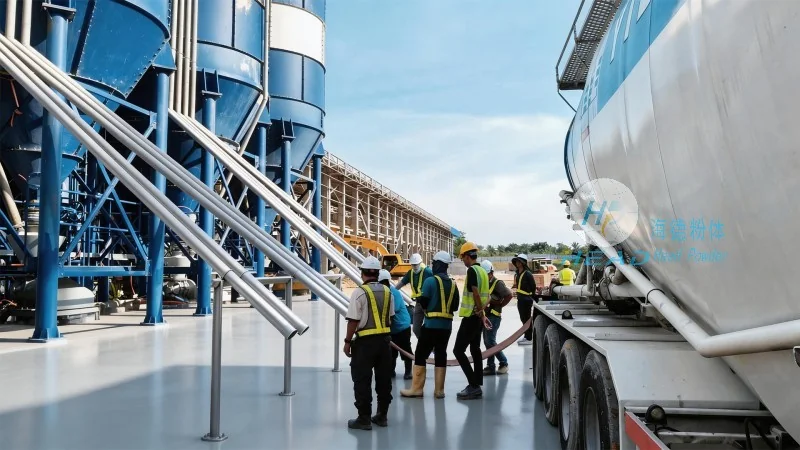 Sistema di trasporto pneumatico del polvere di alluminio