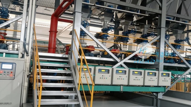 Sistema di trasporto pneumatico a polvere d'argento